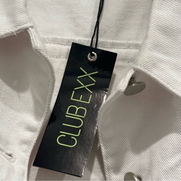 Dolls Kill Club Exx Rainbow Fringe Cropped Distressed Denim Jacket Size XXL - Picture 8 of 9